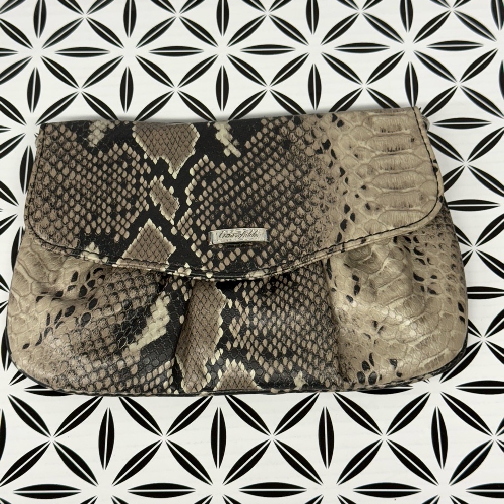 NWOT Grace Adele Exotic Snake Pattern Clutch or Crossbody